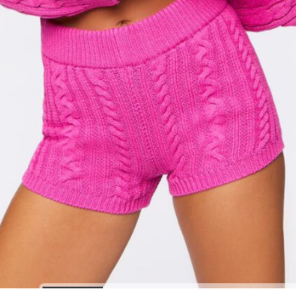 Forever 21 Crochet Booty Shorts size Medium Pink - Picture 5 of 8